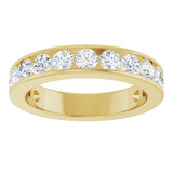 14K Yellow Gold 1 1/3 CTW Lab-Grown Diamond Anniversary Band Size 7