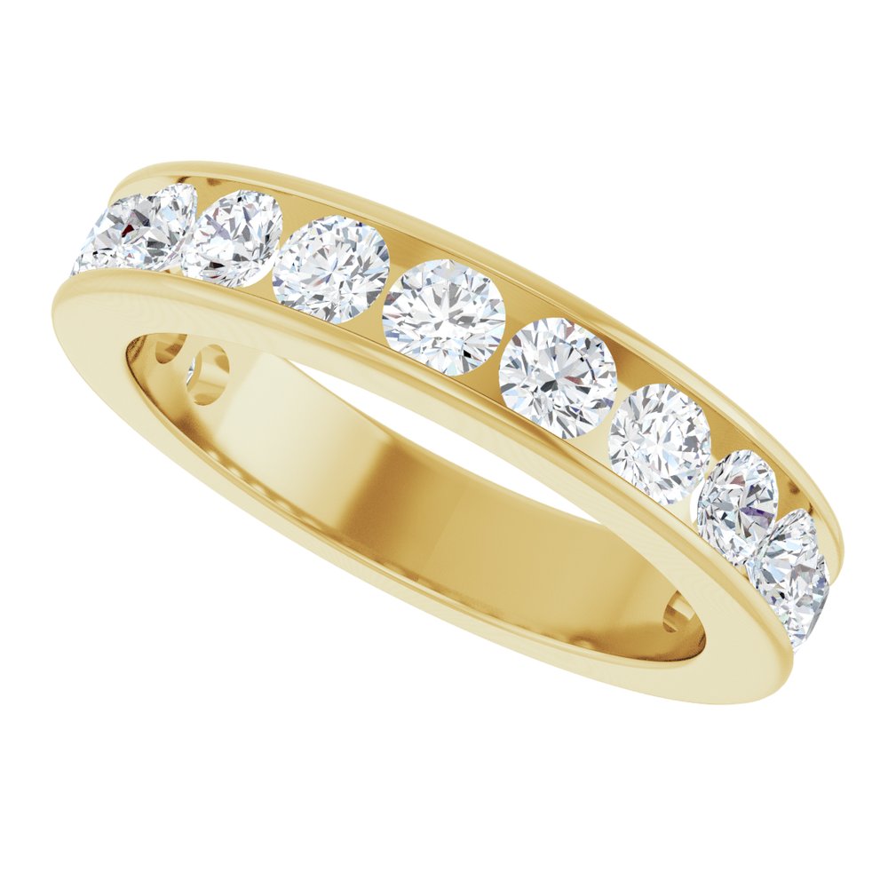 14K Yellow Gold 1 1/3 CTW Lab-Grown Diamond Anniversary Band Size 7
