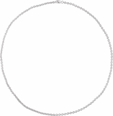 Sterling Silver 2.8 mm Cable 18" Chain