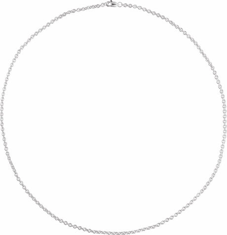 Sterling Silver 2.4 mm Cable 20" Chain