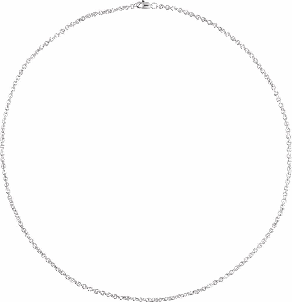 Sterling Silver 2.4 mm Cable 18" Chain