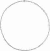 Sterling Silver 4 mm Cable 20" Chain