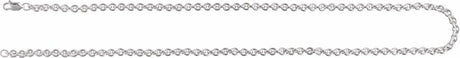 Sterling Silver 4 mm Cable 16" Chain