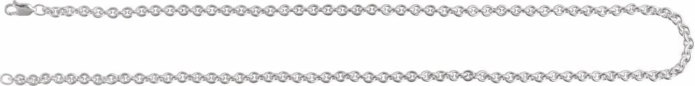 Sterling Silver 4 mm Cable 20" Chain