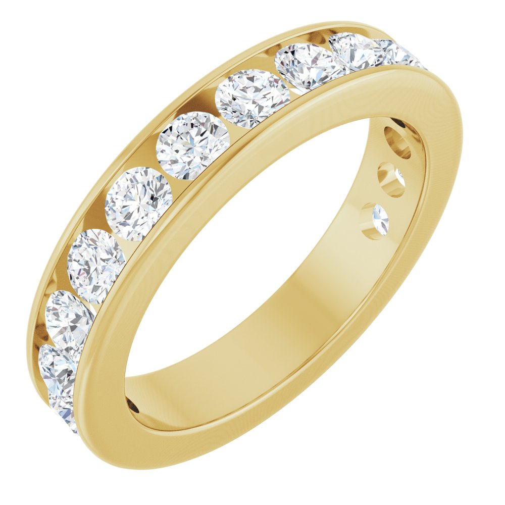 14K Yellow Gold 1 1/3 CTW Lab-Grown Diamond Anniversary Band Size 7