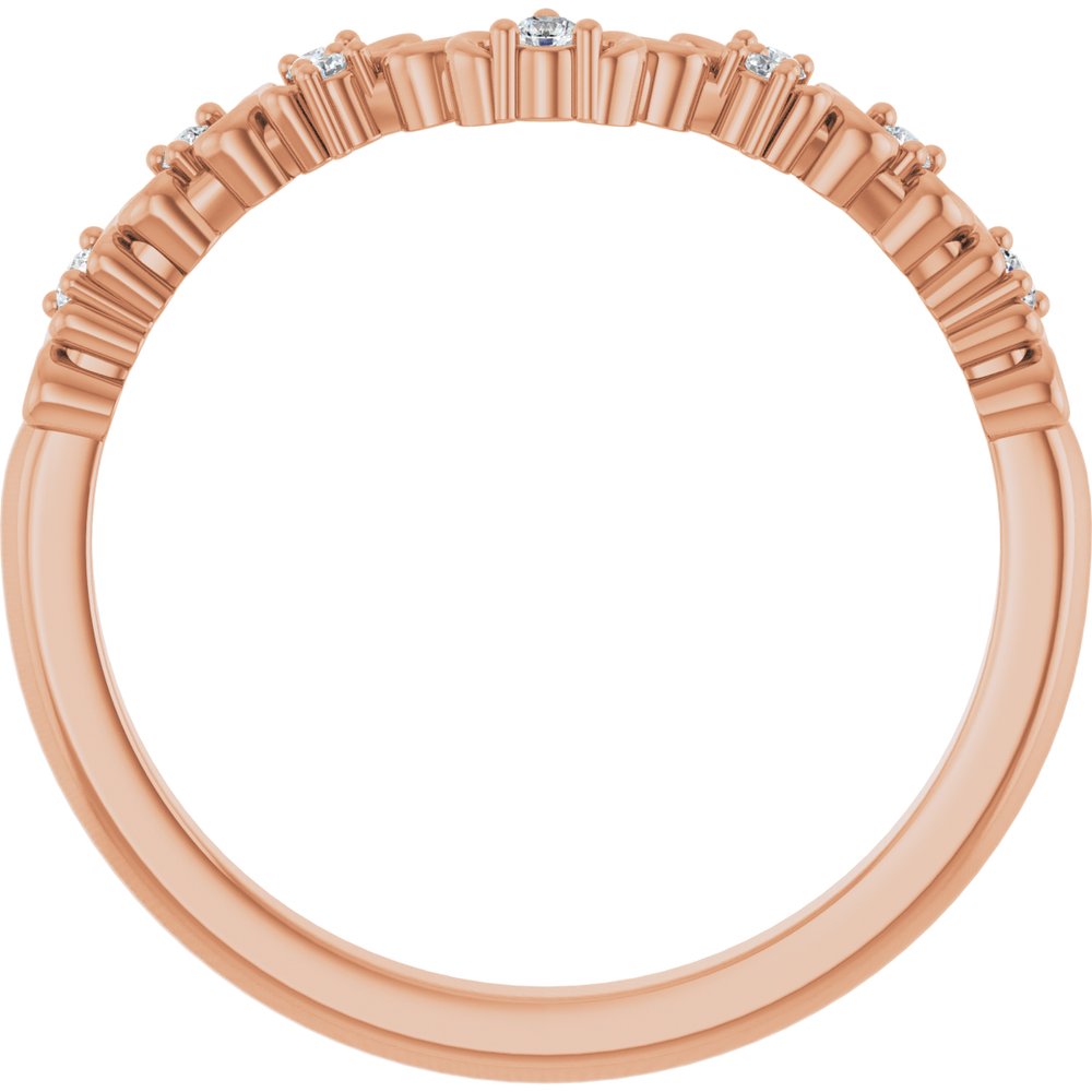 14K Rose Gold .07 CTW Natural Diamond Contour Band