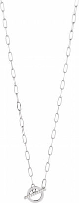 Sterling Silver .04 CTW Natural Diamond Toggle 16" Necklace