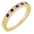 14K Yellow Natural Amethyst Stackable Ring