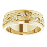 14K Yellow Gold 1/4 CTW Natural Diamond Band  Size 9.5