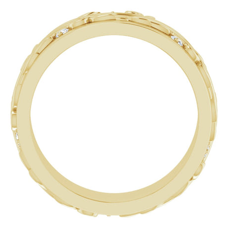 14K Yellow Gold 1/4 CTW Natural Diamond Band  Size 9.5