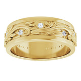 14K Yellow Gold 1/4 CTW Natural Diamond Band Size 10