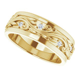 14K Yellow 1/4 CTW Natural Diamond Band