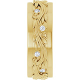 14K Yellow Gold 1/4 CTW Natural Diamond Band Size 10