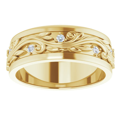 14K Yellow 1/4 CTW Natural Diamond Band