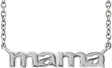14K White Gold Mama 16" Necklace