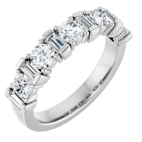 14K White Gold 1 1/8 CTW Natural Diamond Anniversary Band