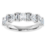 14K White Gold 1 1/8 CTW Natural Diamond Anniversary Band