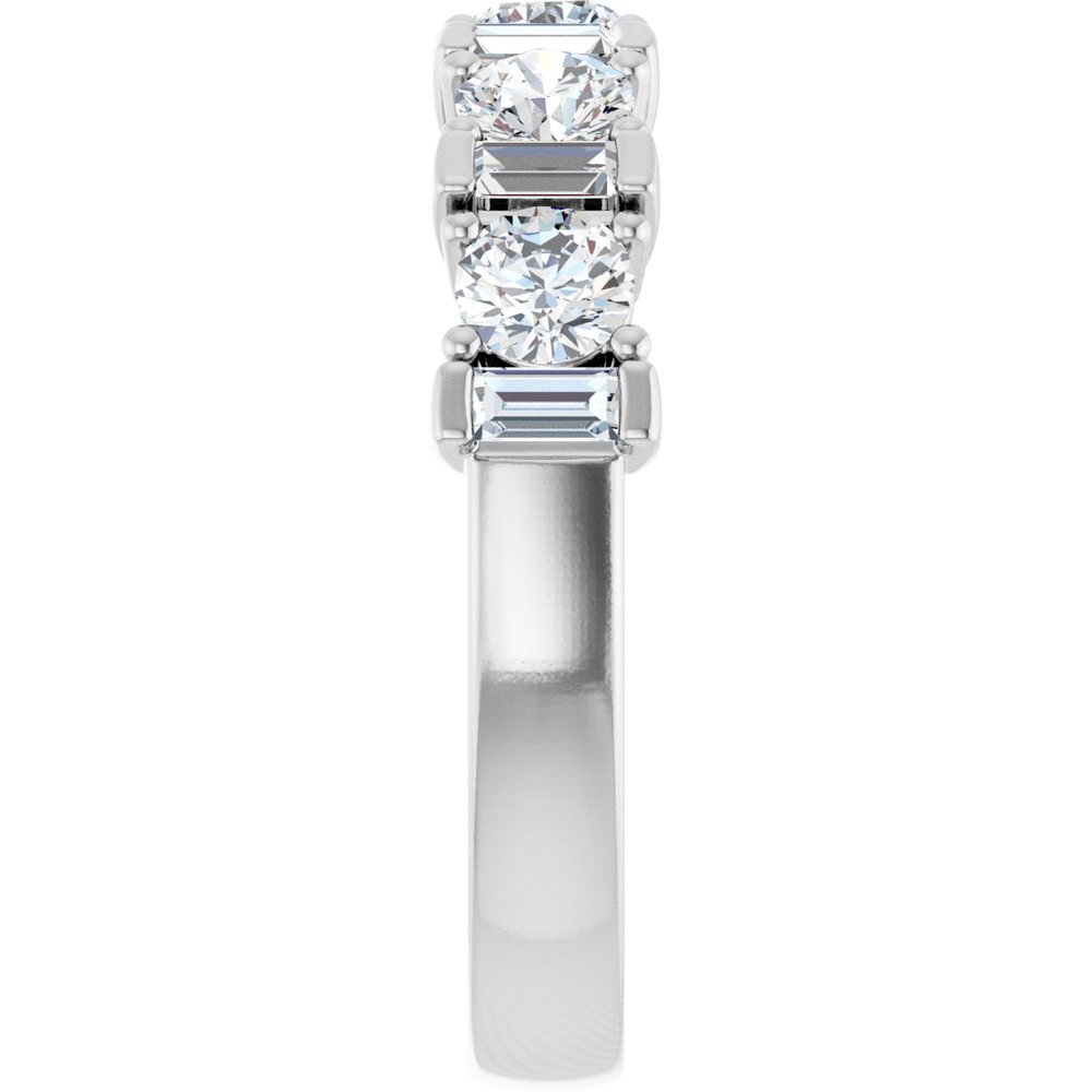 14K White Gold 1 1/8 CTW Natural Diamond Anniversary Band