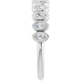 14K White Gold 3/8 CTW Natural Diamond Anniversary Band