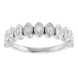 14K White Gold 3/8 CTW Natural Diamond Anniversary Band