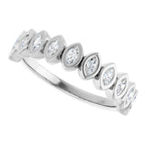 14K White Gold 3/8 CTW Natural Diamond Anniversary Band