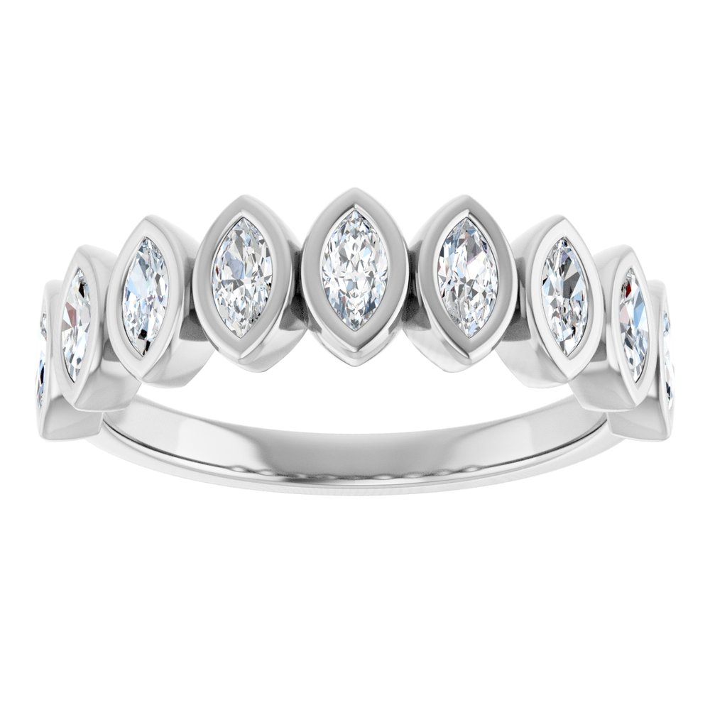 14K White Gold 5/8 CTW Lab-Grown Diamond Anniversary Band