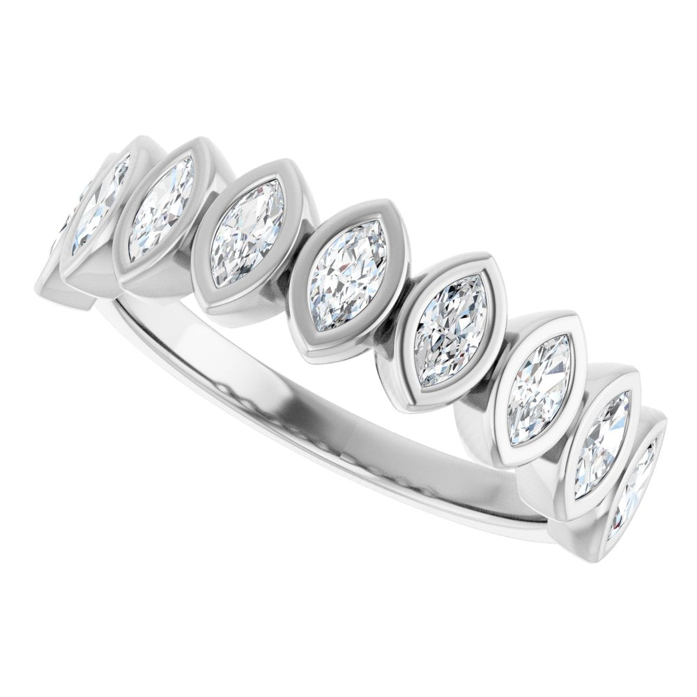 14K White Gold 5/8 CTW Lab-Grown Diamond Anniversary Band