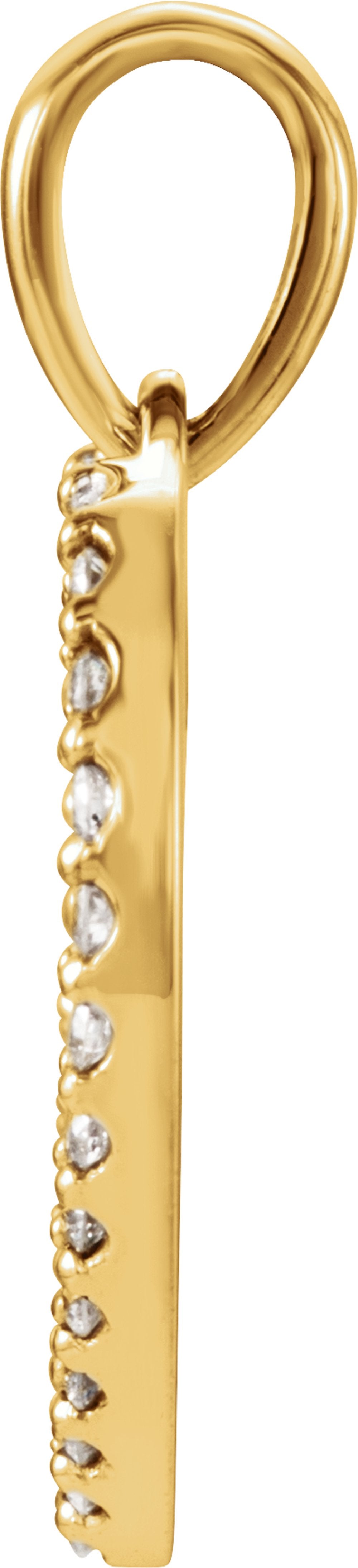 14K Yellow Gold 1/5 CTW Natural Diamond Heart Pendant