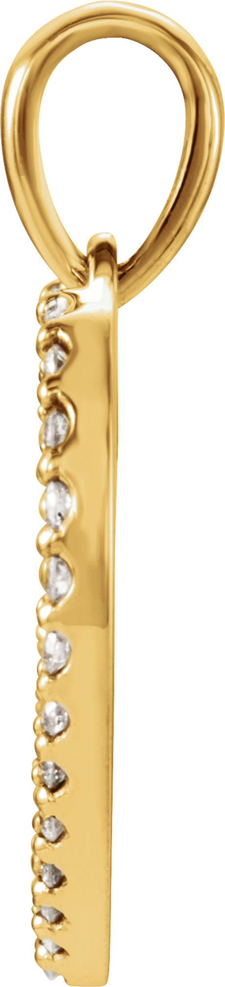 14K Yellow Gold 1/5 CTW Natural Diamond Heart Pendant