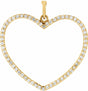 14K Yellow Gold 3/8 CTW Natural Diamond Heart Pendant