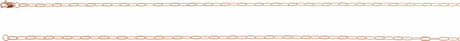 10K Rose Gold 2.1 mm Paperclip-Style 24" Chain