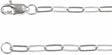 10K White Gold 2.1 mm Paperclip-Style 7" Chain