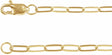 10K Yellow 2.1 mm Paperclip-Style 16" Chain