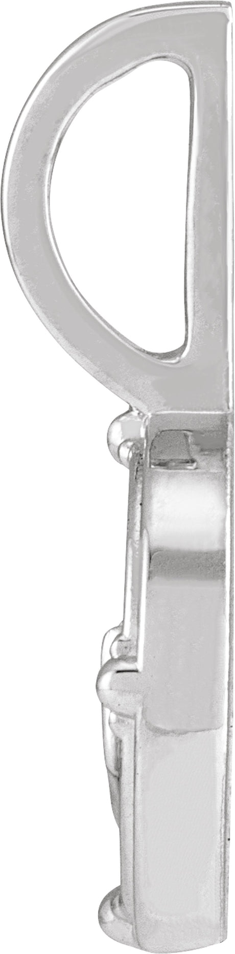 Sterling Silver .015 CT Natural Diamond Earth Element Charm/Pendant