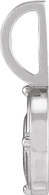 Sterling Silver .015 CT Natural Diamond Water Element Charm/Pendant
