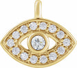 14K Yellow Petite Pavé™ .06 CTW Natural Diamond Evil Eye Dangle