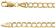 14K Yellow Gold 4 mm Curb Charm 7" Chain