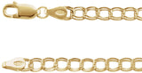 14K Yellow Gold 4 mm Double Link Curb 7" Chain