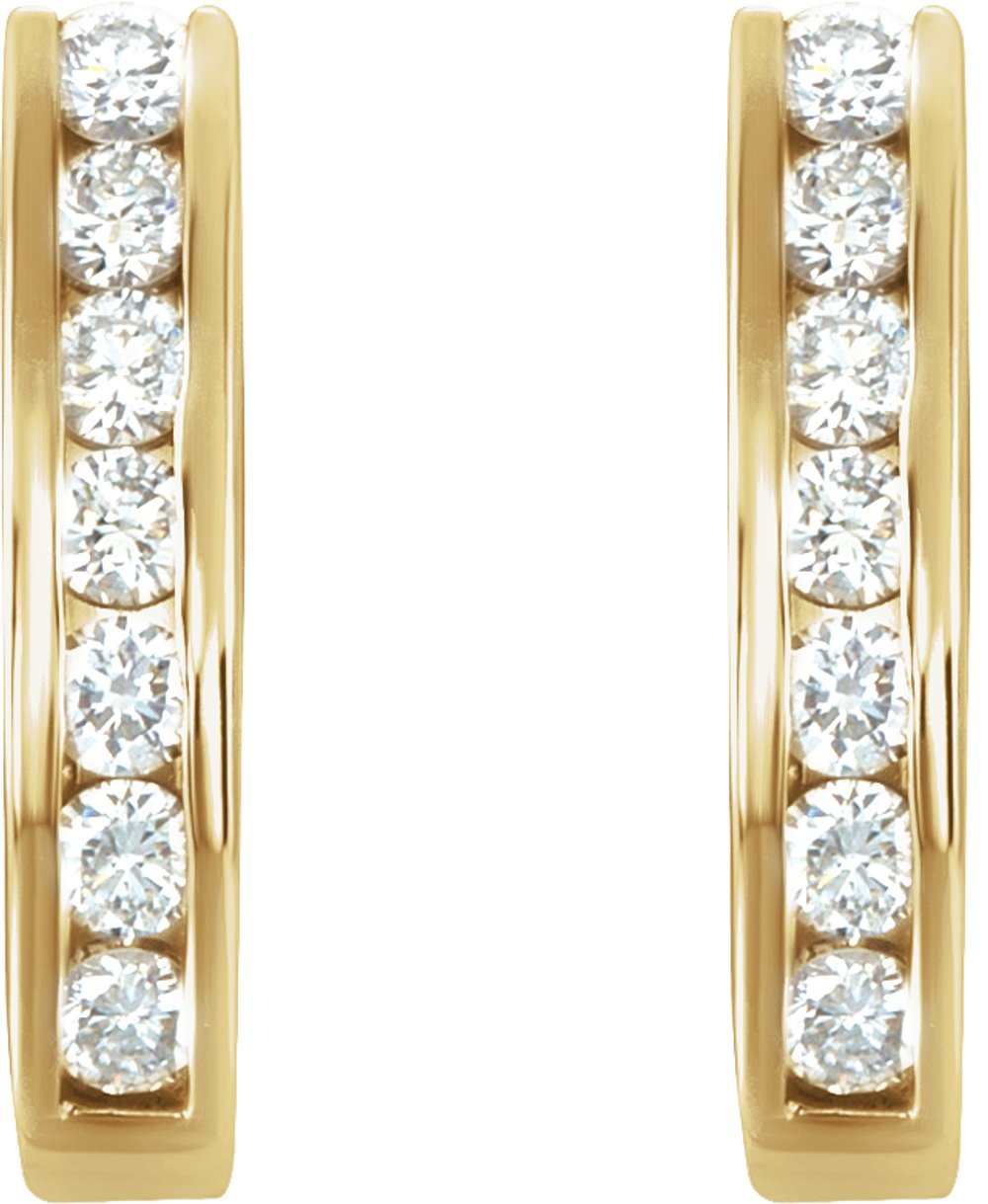 14K Yellow 3/8 CTW Natural Diamond Earrings