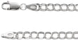 Sterling Silver 4 mm Double Link Curb 7" Chain
