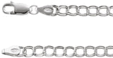 Sterling Silver 4 mm Double Link Curb 7" Chain