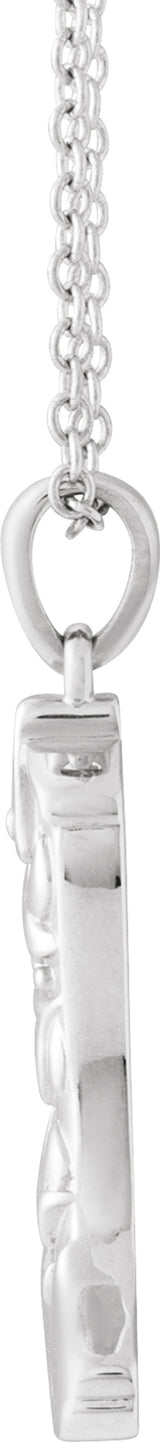 Sterling Silver Cowboy Boot 16-18" Necklace