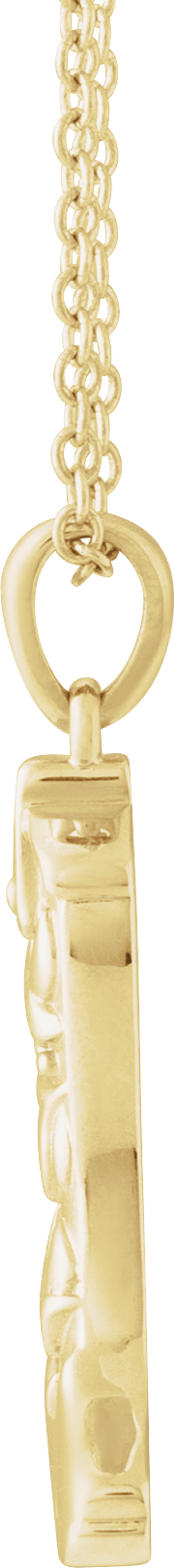 14K Yellow Gold Cowboy Boot 16-18" Necklace