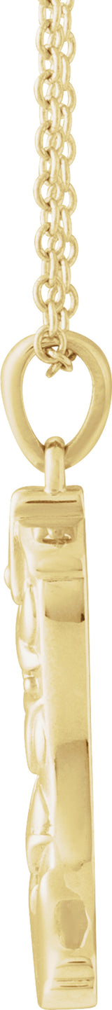 14K Yellow Gold Cowboy Boot 16-18" Necklace
