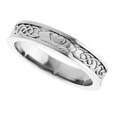 Sterling Silver 2.6 mm Claddagh Flat Band