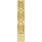 14K Yellow Gold 2.6 mm Claddagh Flat Band