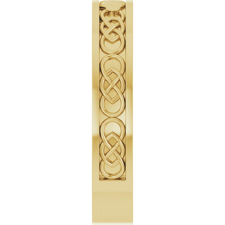 14K Yellow Gold 2.6 mm Claddagh Flat Band