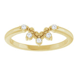 14K Yellow Gold Round 1.5mm .07 CTW Natural Diamond Accented Contour Band