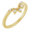 14K Yellow Gold Round 1.5mm .07 CTW Natural Diamond Accented Contour Band