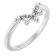 14K White Gold Round 1.5mm .07 CTW Natural Diamond Accented Contour Band